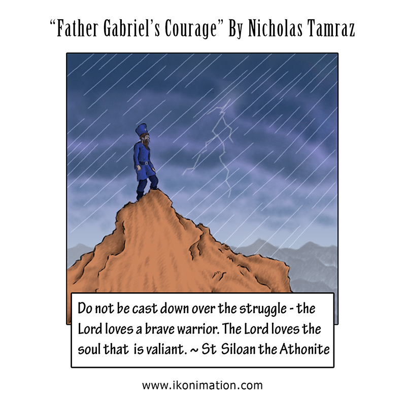 Father Gabriel’s Courage Comic by Nicholas Tamraz